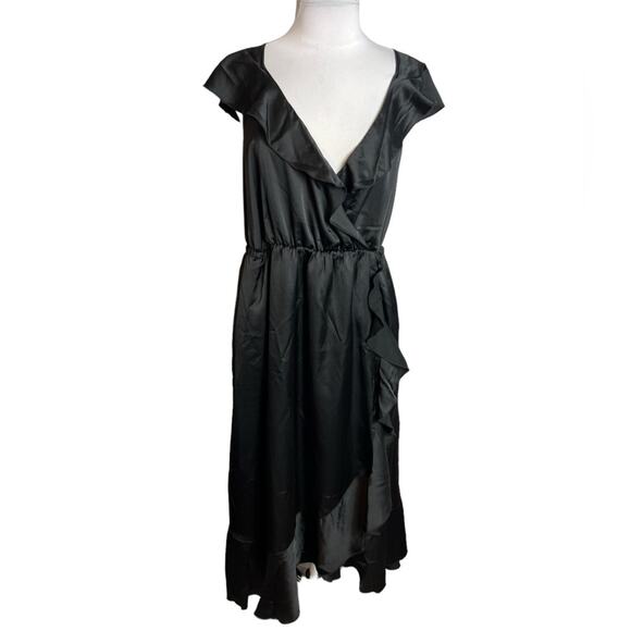 NWT Show me your mumu Samantha Ruffle Wrap
Dress black Sz 3X missing belt - Picture 5 of 10